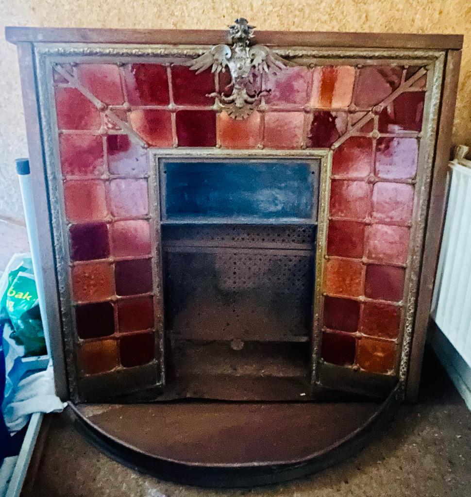 Prachtige Antieke art nouveau tegelschouw, Antiek en Kunst, Ophalen