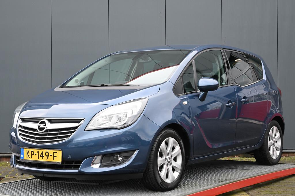 Opel Meriva 1.4 Turbo Blitz trekhaak navigatie (bj 2016), Auto's, Stof, Gebruikt, Blauw, 1364 cc