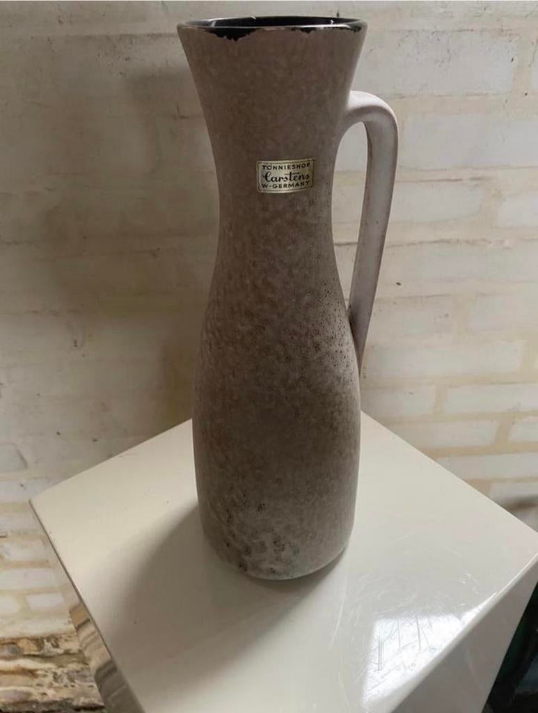 vintage keramieken vaas van de fabrikant Carstens,, Overige kleuren, Aardewerk of Porselein, Ophalen of Verzenden, Zo goed als nieuw