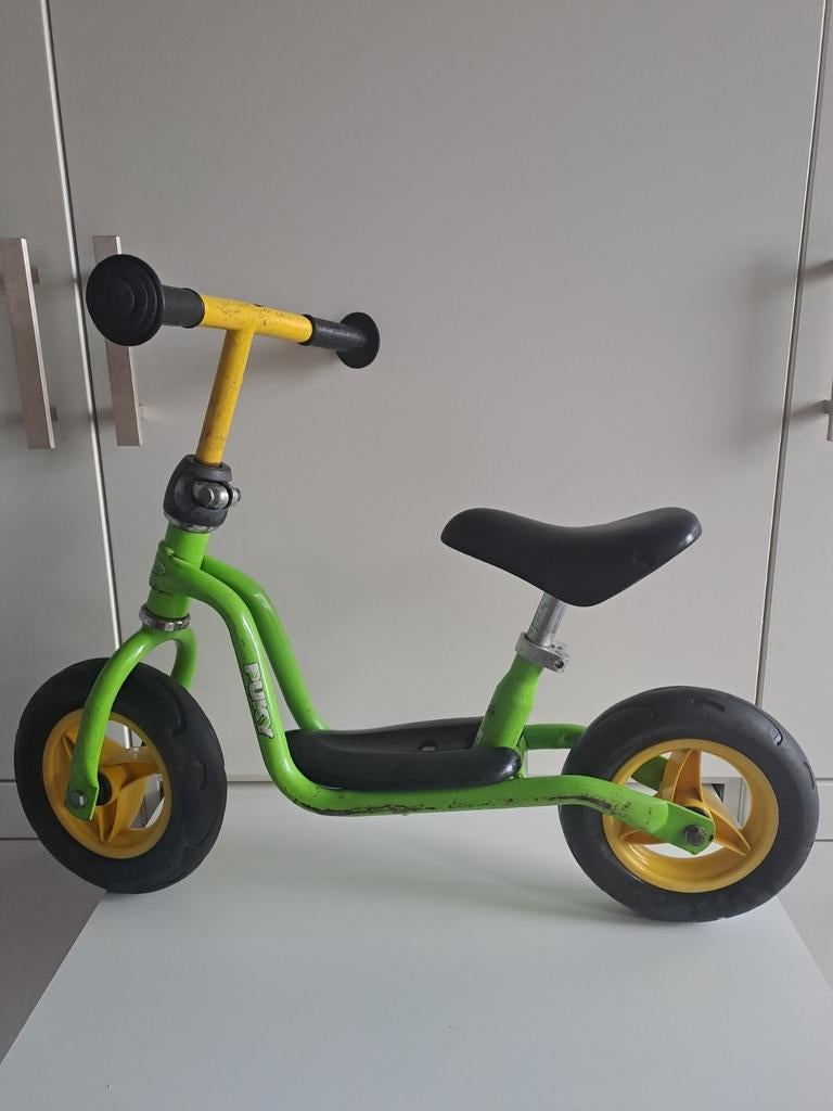 Puky loopfiets groen/geel, Kinderen en Baby's, Speelgoed | Buiten | Voertuigen en Loopfietsen, Ophalen, Gebruikt, Loopfiets