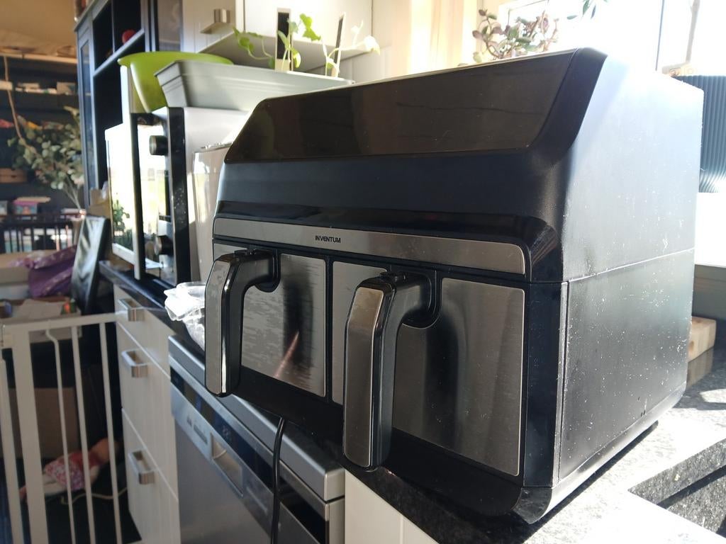 Inventum GF800HLD Dubbele Airfryer - 2x4L, Witgoed en Apparatuur, Ophalen, Gebruikt, Airfryer XXL