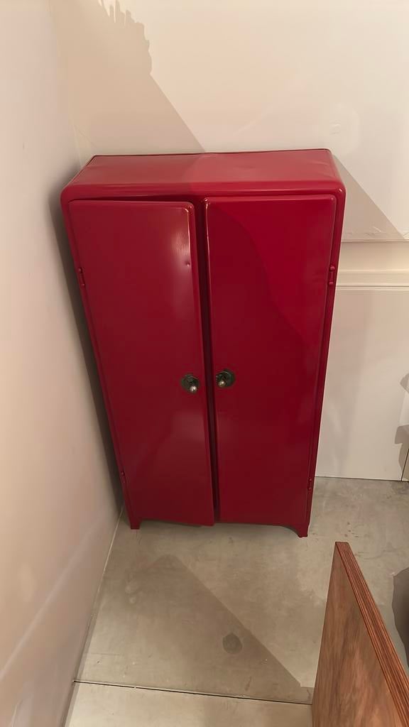 Vintage ijzeren voorraad kast, Huis en Inrichting, Kasten | Lockerkasten, Ophalen, Gebruikt, Vintage / brocante