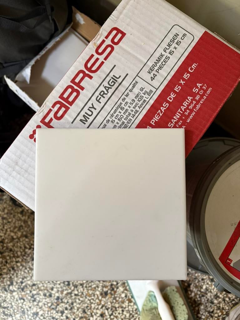 4 m2 wandtegel gebroken wit, Nieuw, Minder dan 20 cm, Minder dan 5 m², Wandtegels