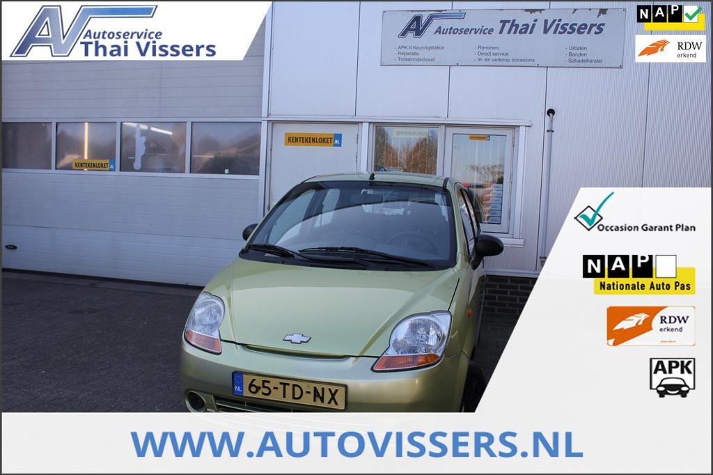 Chevrolet Matiz 0.8 Breeze 5Deurs Airco Elektr Raam Apk 2-3-, Auto's, Chevrolet, Voorwielaandrijving, Stof, Gebruikt, Zwart