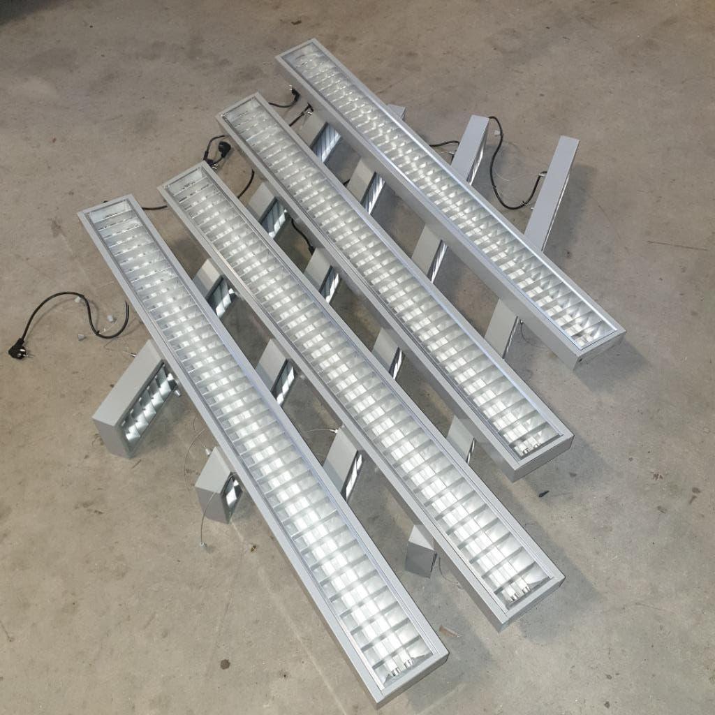 nog 1x ZGAN HANGLAMP TL LAMP ARMATUUR OPBOUW 2X35 WATT T5 HF, Huis en Inrichting, Ophalen, Zo goed als nieuw, Minder dan 50 cm