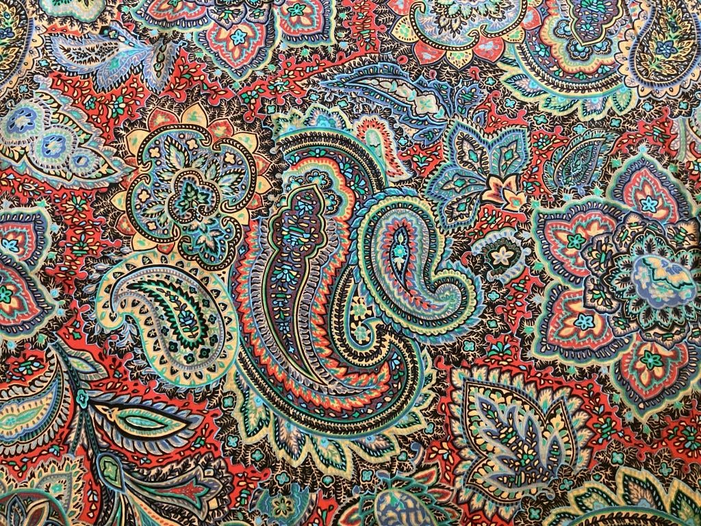 Nieuwe lap katoen Oosterse stijl Paisley motief 1,57 x 1,47m, Hobby en Vrije tijd, Stoffen en Lappen, Overige kleuren, 120 cm of meer