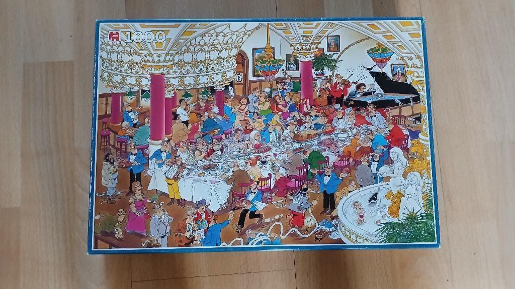 DE BRUILOFT JAN VAN HAASTEREN 1000 stukjes, Hobby en Vrije tijd, Denksport en Puzzels, Ophalen of Verzenden, 500 t/m 1500 stukjes