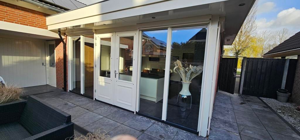 2 Screens  Ral 9001, doek donkergrijs, Ophalen, Zo goed als nieuw, Screen