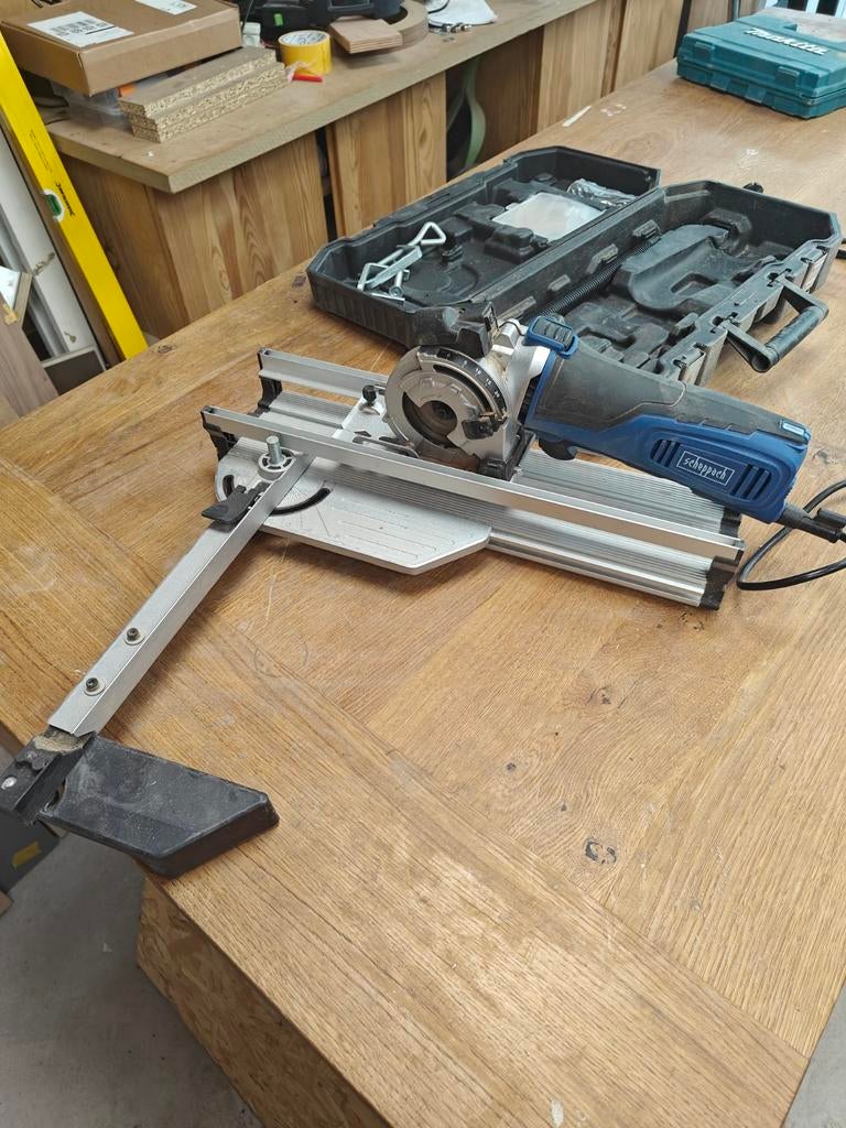 Scheppach PL285 mini invalzaag, Ophalen of Verzenden, 1200 watt of meer, Cirkelzaag, 30 tot 70 mm