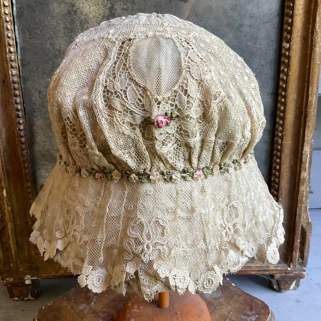 Prachtige bonnet *tres jolie Duiven*, Ophalen of Verzenden, Kinderen