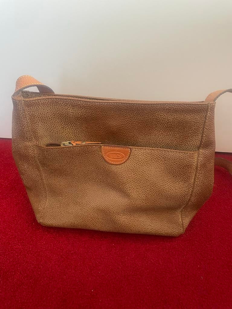 Brics schoudertas, bruin, Overige merken, Bruin, Ophalen of Verzenden, Zo goed als nieuw