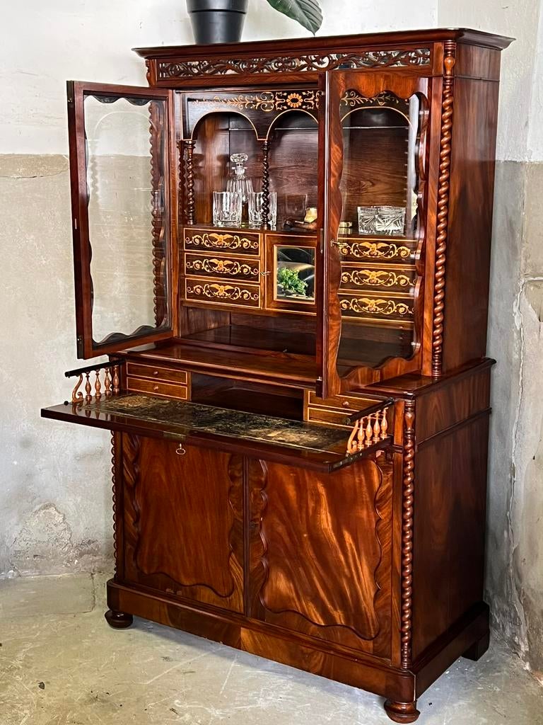 Antiek meubel zeldzaam, secretaire, sigaren, drank kast., Ophalen