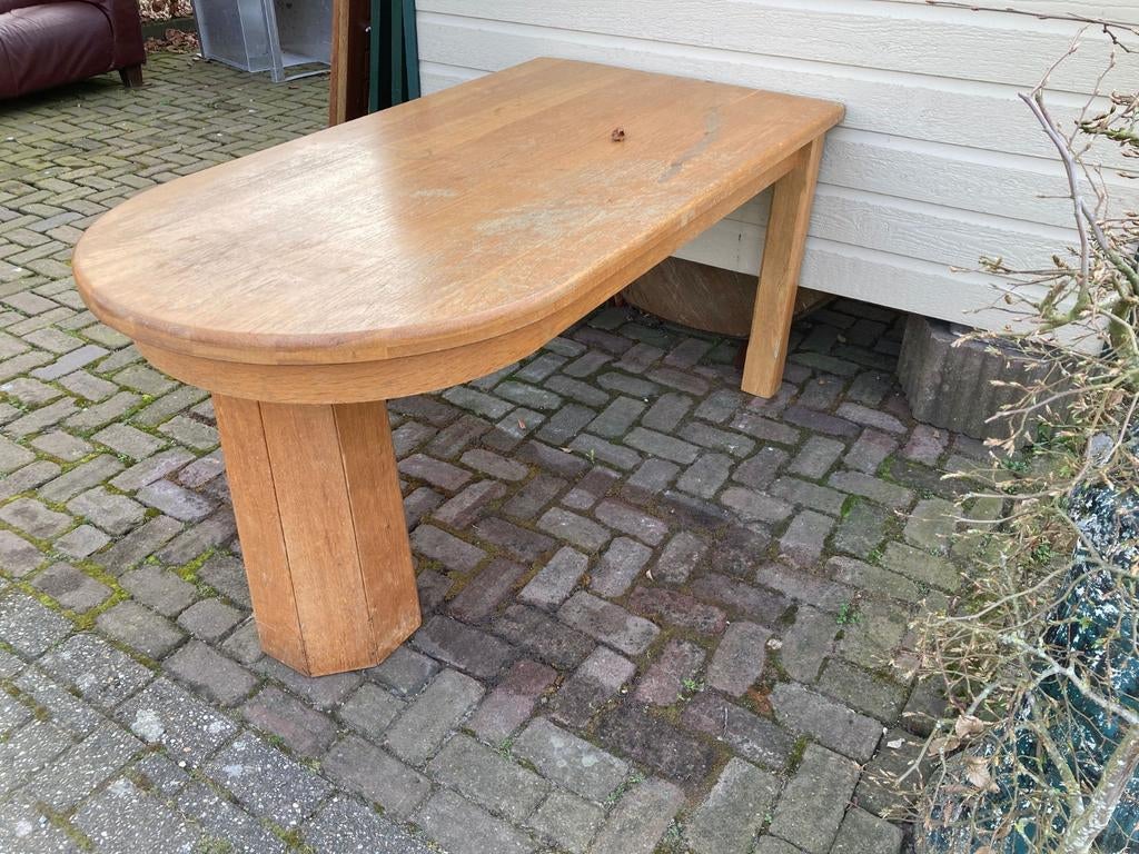 Zeer stevige, eettafel, Huis en Inrichting, Tafels | Eettafels, Ophalen, Gebruikt, Eikenhout, Vijf personen of meer