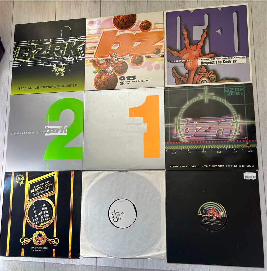 Diverse BZRK EP's - Hardcore/Gabber Vinyl Collectie, Ophalen of Verzenden, Gebruikt, 12 inch, Techno of Trance