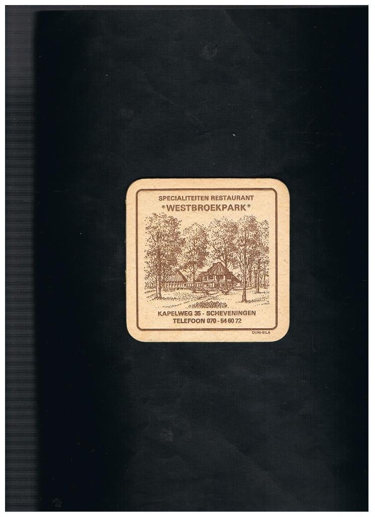 OUD BIERVILTJE SCHEVENINGEN WESTBROEKPARK, Verzamelen, Biermerken, Verzenden, Nieuw, Viltje(s), Overige merken