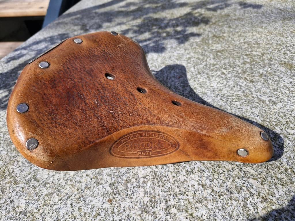 Brooks fietszadel, leren zadel, model B67s, zgan, Ophalen of Verzenden, Zo goed als nieuw