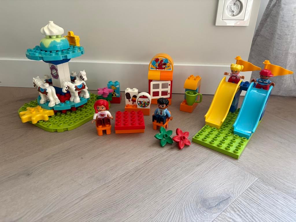 DUPLO 10841 kermis compleet, Ophalen of Verzenden, Zo goed als nieuw, Duplo