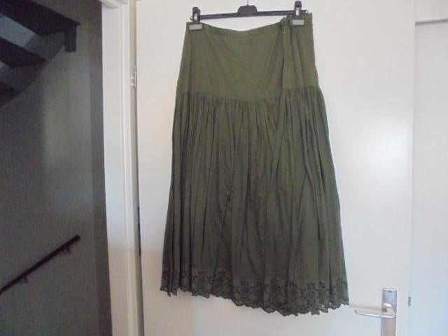 Promiss legergroene rok  maat 46, Kleding | Dames, Rokken, Zwart, Maat 46/48 (XL) of groter, Ophalen of Verzenden, Zo goed als nieuw