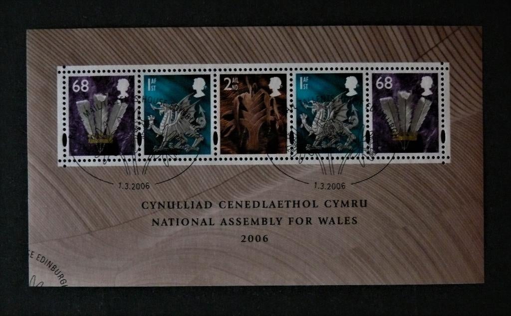 UK / Wales 2006 Welsh Assembly Blok, Verzenden, Gestempeld