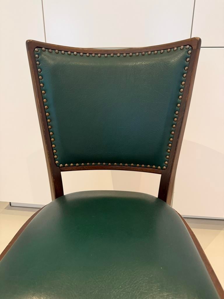 Vintage art deco dining chairs, Huis en Inrichting, Stoelen, Gebruikt, Bruin, Ophalen