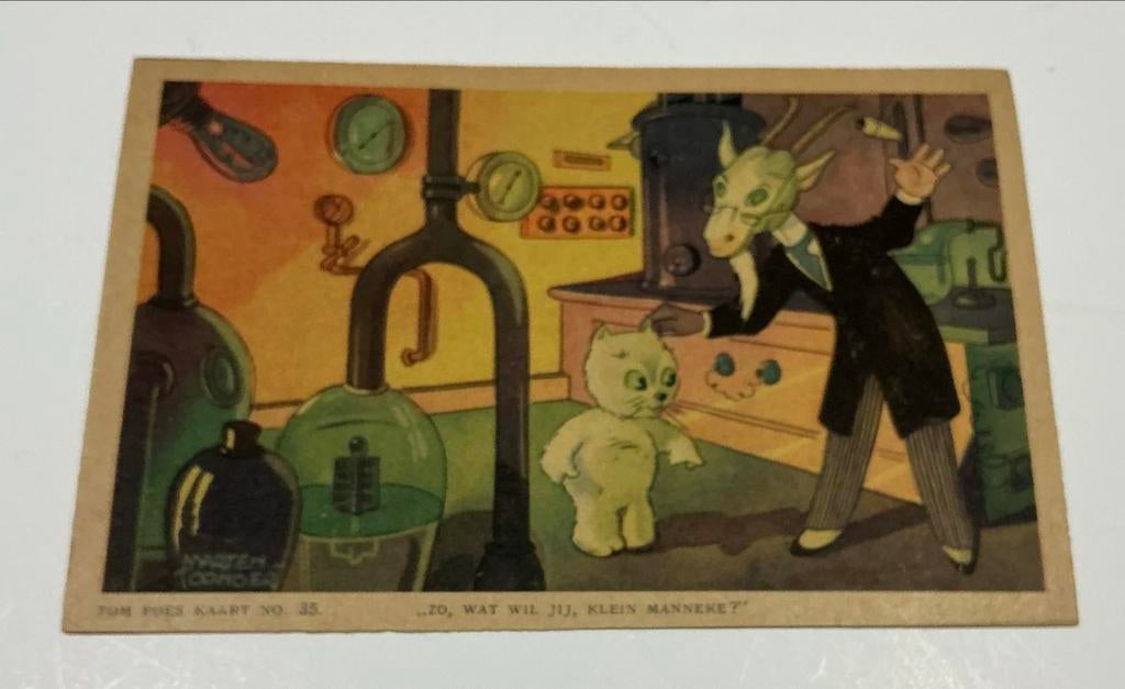 Oude Tom Poes Kaart - Serie 6, Nr. 35 - Het Verdwijneiland, Verzamelen, Ansichtkaarten | Themakaarten, Verzenden, 1940 tot 1960