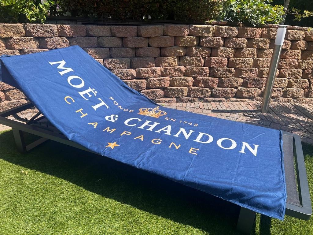 Beschermende MOËT & CHANDON Plaid/handdoek voor de sloep  XL, Ophalen of Verzenden, Nieuw, Interieur en Kussens