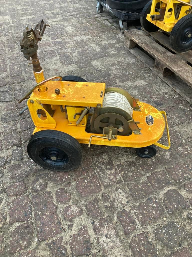 2x Nelson 400 Rain Train sproeier op wielen, Tuin en Terras, Tuinsproeiers, Ophalen, Gebruikt, Overige typen