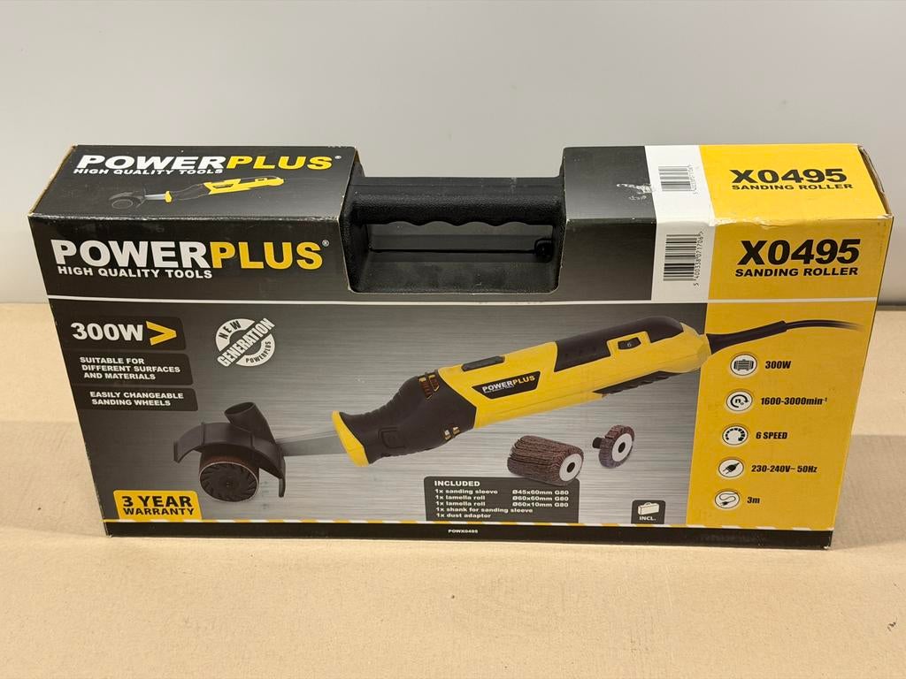 Powerplus POWX0495 Schuurroller - Nieuw!, Ophalen of Verzenden, Nieuw, Minder dan 600 watt, Overige typen