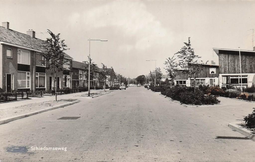 AZ709 Schiedam Schiedamseweg jaren 50 uitg. KOPA, Ophalen of Verzenden, 1940 tot 1960, Ongelopen, Zuid-Holland