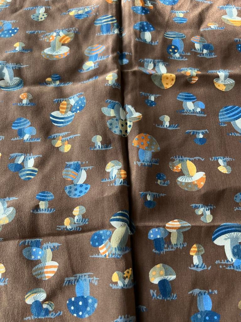 Vintage Zijden Sjaal met Paddenstoelen Print, Kleding | Heren, Ophalen of Verzenden, Zo goed als nieuw