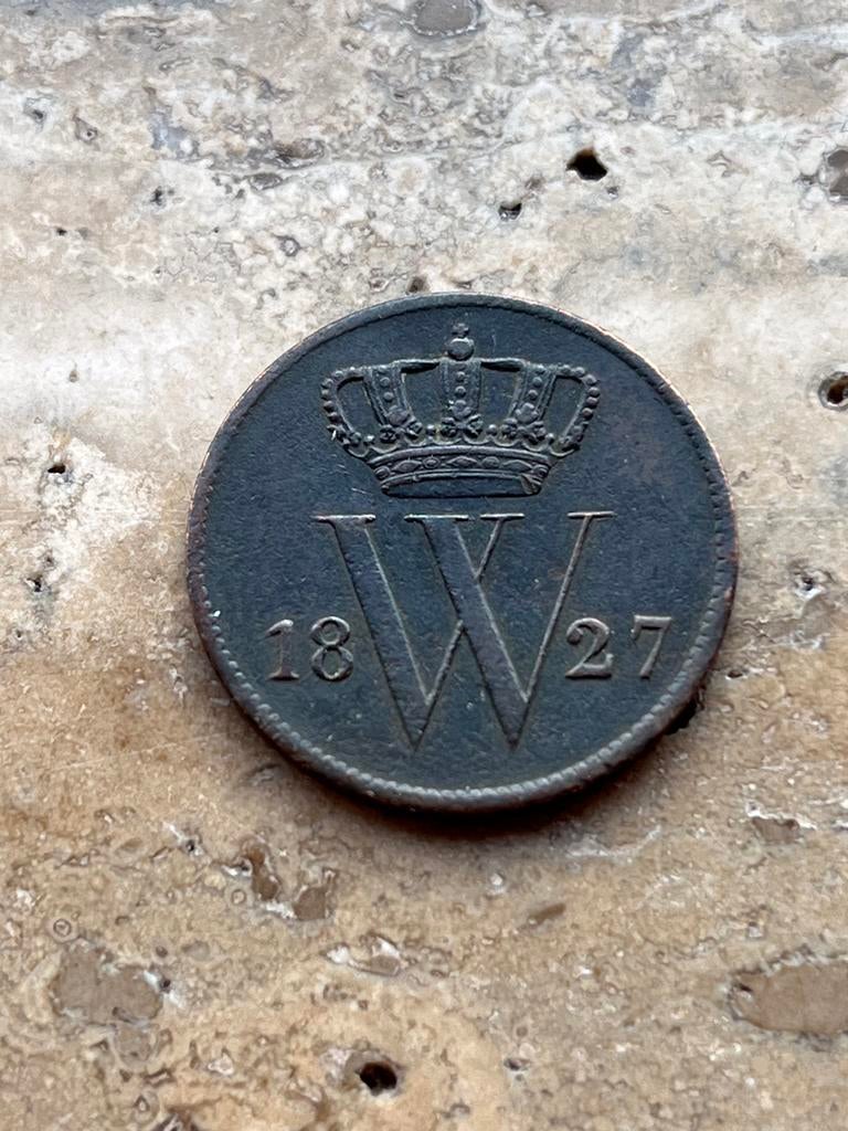 1 cent 1827 Willem I, zeer mooie kwaliteit, Postzegels en Munten, Munten | Nederland, Ophalen of Verzenden, Koning Willem I, 1 cent
