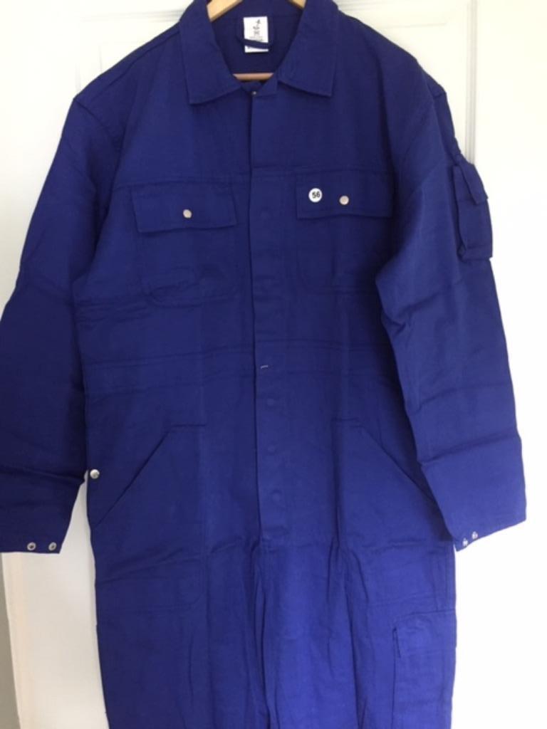 Kobaltbl.Overalls met drukknopen en kniezakken laatste maten, Tuin en Terras, 4614RR 76, Overall, Nieuw, Ophalen of Verzenden