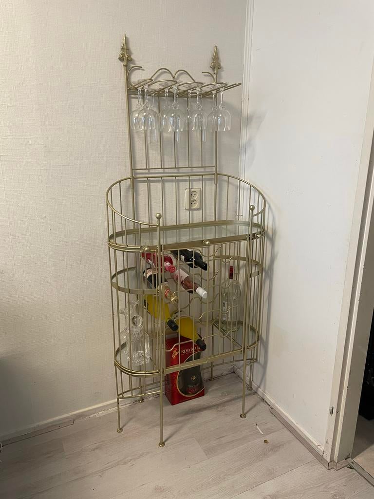 Stijlvolle Wijnkast, Gebruikt, 5 tot 15 flessen, Ophalen of Verzenden, Metaal