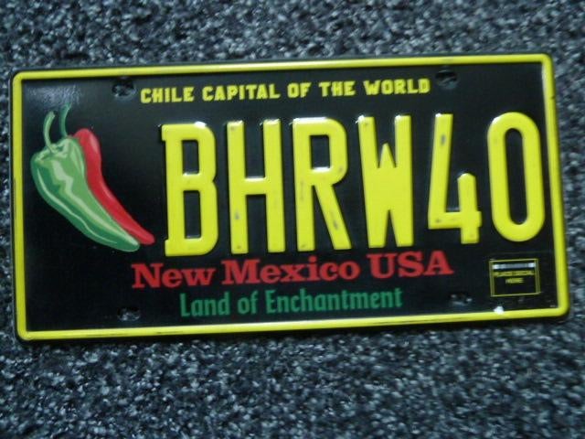 Kentekenplaat licenseplate New Mexico Peppers Chile Capital, Verzenden, Gebruikt, Auto's