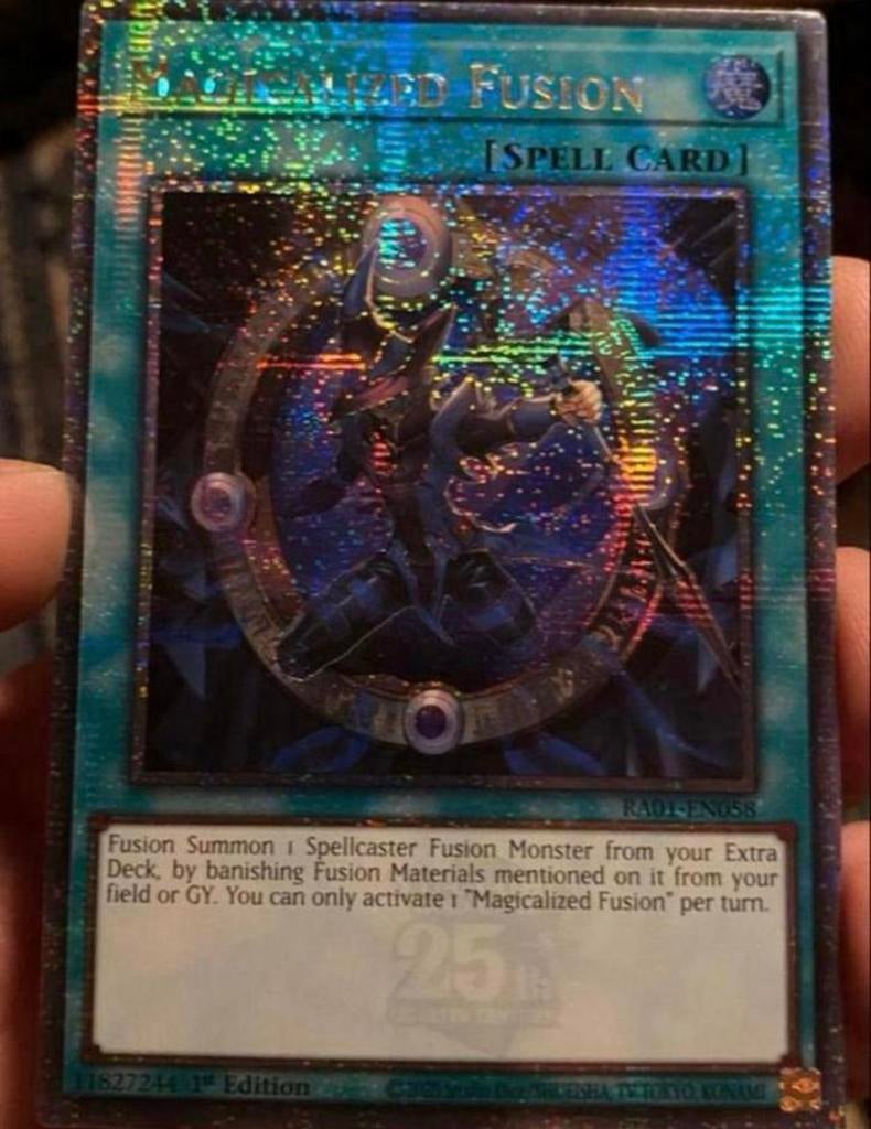 Yu-Gi-Oh! Magicalized Fusion RA01 1st Ed QCR !, Verzenden, Zo goed als nieuw, Losse kaart, Foil