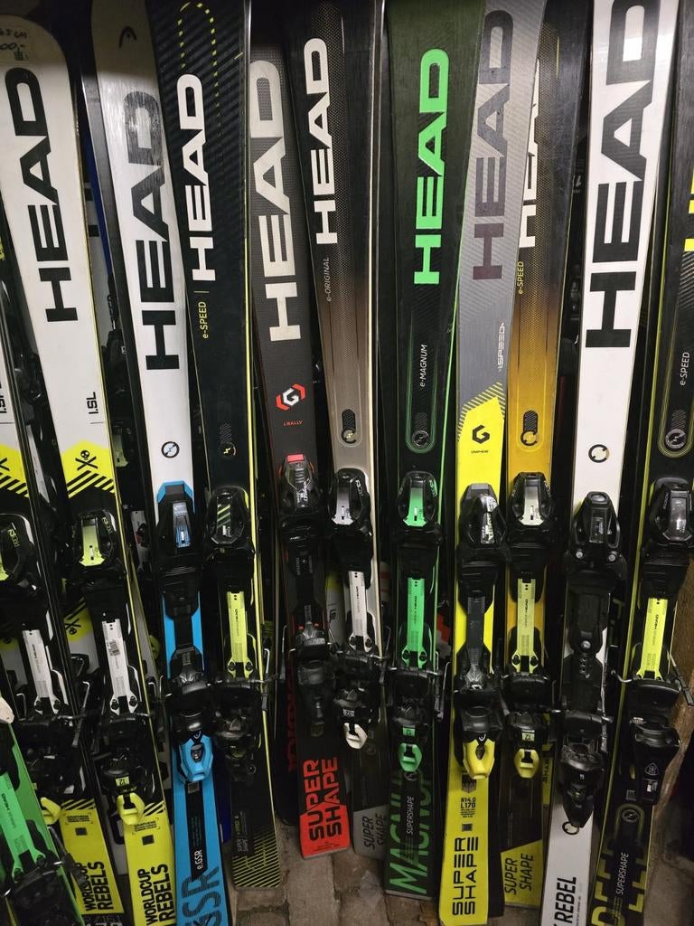 GROOTSTE VOORRAAD HEAD SUPERSHAPE ALLE MODELLEN, Sport en Fitness, Skiën en Langlaufen, 160 tot 180 cm, Ophalen of Verzenden, Zo goed als nieuw