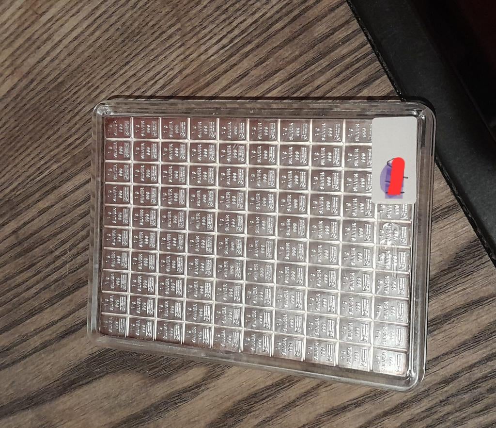 Zilver combibar valcambi 1001 gram met certificaat 2 stuks, Ophalen of Verzenden, Nieuw