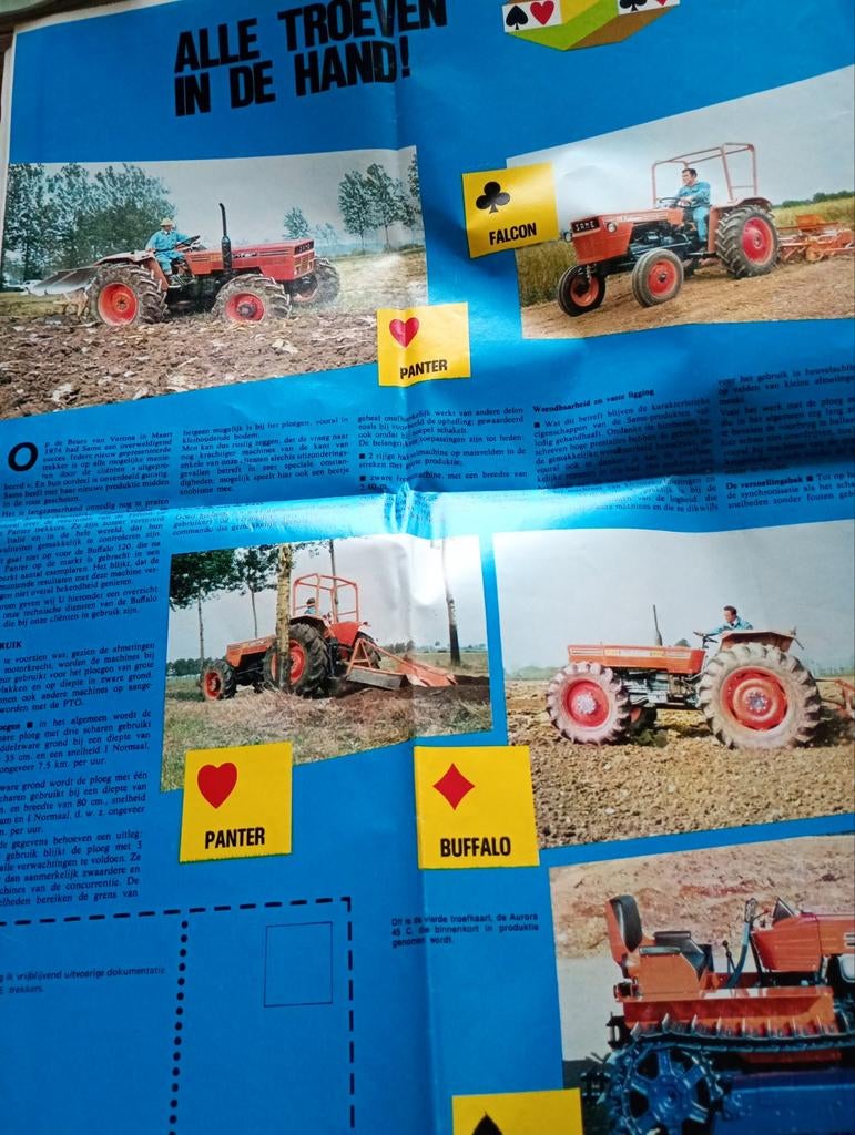 Same Tractoren - Verkoopposter 1974, Ophalen of Verzenden, Gelezen