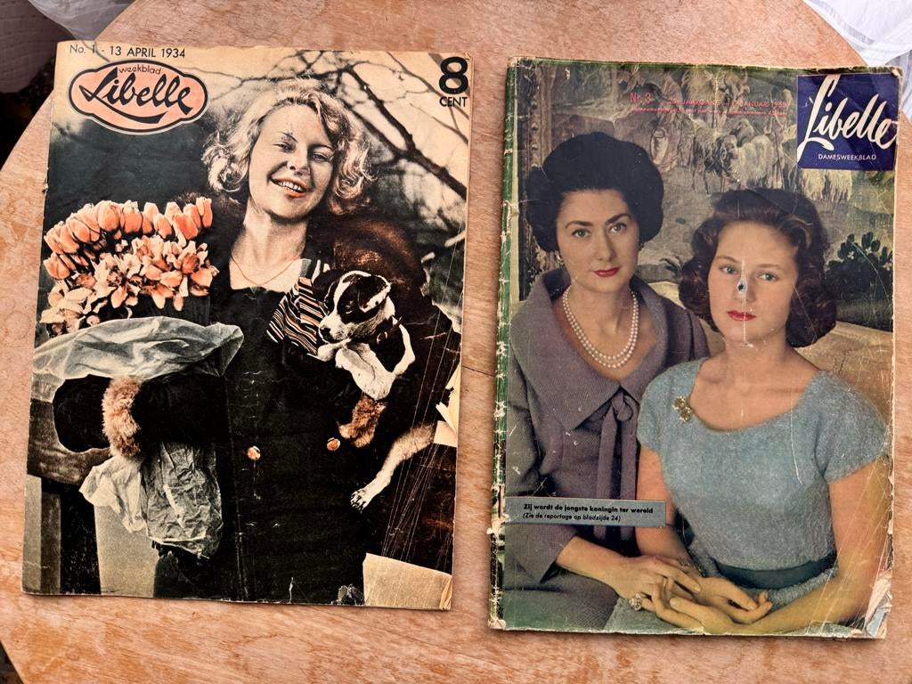 2 oude Libelle's: 1934 & 1958 (zeldzaam), Verzamelen, Tijdschriften, Kranten en Knipsels, Ophalen of Verzenden, 1920 tot 1940