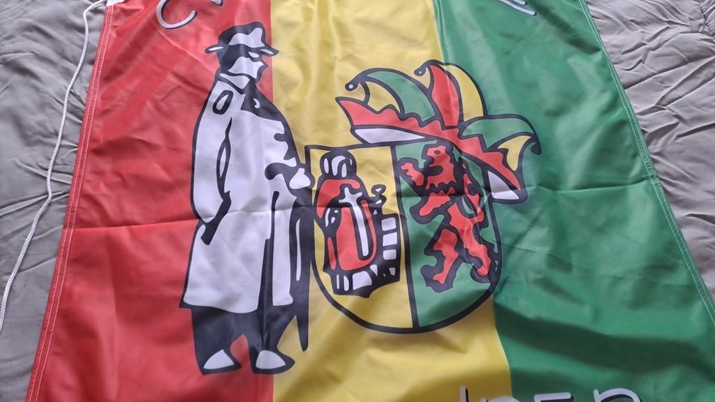 Vlag 'CV De Naate Voelender' carnaval Voerendaal, Versiering, Ophalen of Verzenden, Zo goed als nieuw, N.v.t