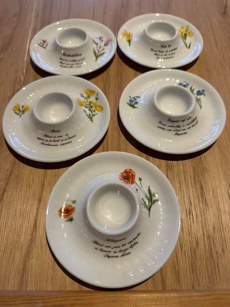Te koop 5 mooie eierdopjes Marjolein Bastin Wedgwood, Ophalen of Verzenden