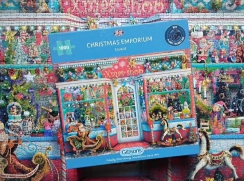 Gibsons puzzel 'christmas emporium' by Eduard, Ophalen, 500 t/m 1500 stukjes, Zo goed als nieuw, Legpuzzel