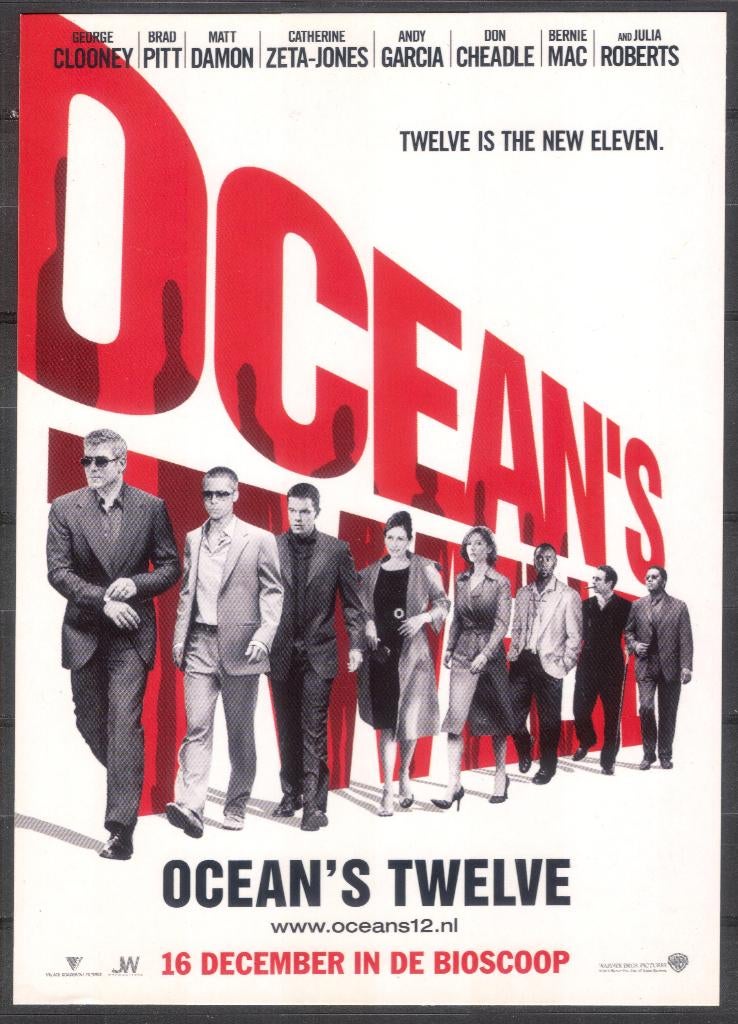 Ocean's Twelve - George Clooney, Brad Pitt, Matt Damon ea, Verzenden, 1980 tot heden, Ongelopen, Sterren en Beroemdheden