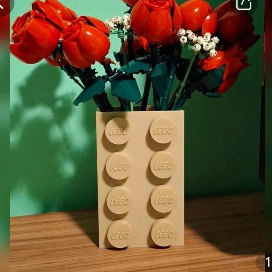 3D Geprinte Lego Stenen Vaas, Ophalen of Verzenden, Nieuw, Knutselwerk