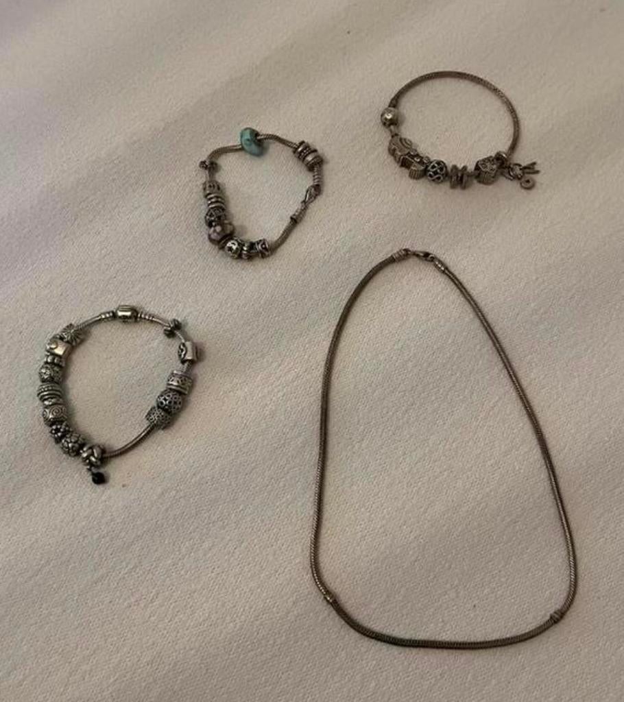 Set van Pandora, Ophalen of Verzenden, Zo goed als nieuw, Goud, Overige materialen