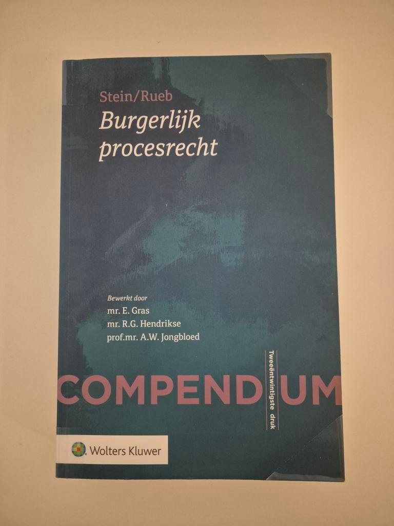 Burgerlijk procesrecht Compendium (22e druk), Boeken, Gras, Hendrikse, Jongbloed, Ophalen of Verzenden, Alpha, WO