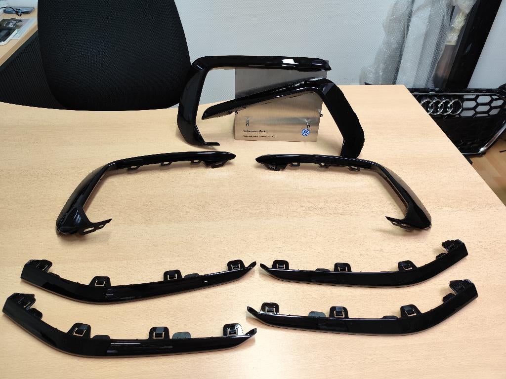 VW Golf 7.5 R- R Line Voorbumper  Spoiler zwart originele, Ophalen of Verzenden