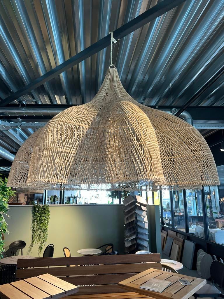 Rotan Kroonluchter Bazar Bizar - Retour gekomen, Ophalen of Verzenden, Nieuw, Overige materialen, Boho, Rotan