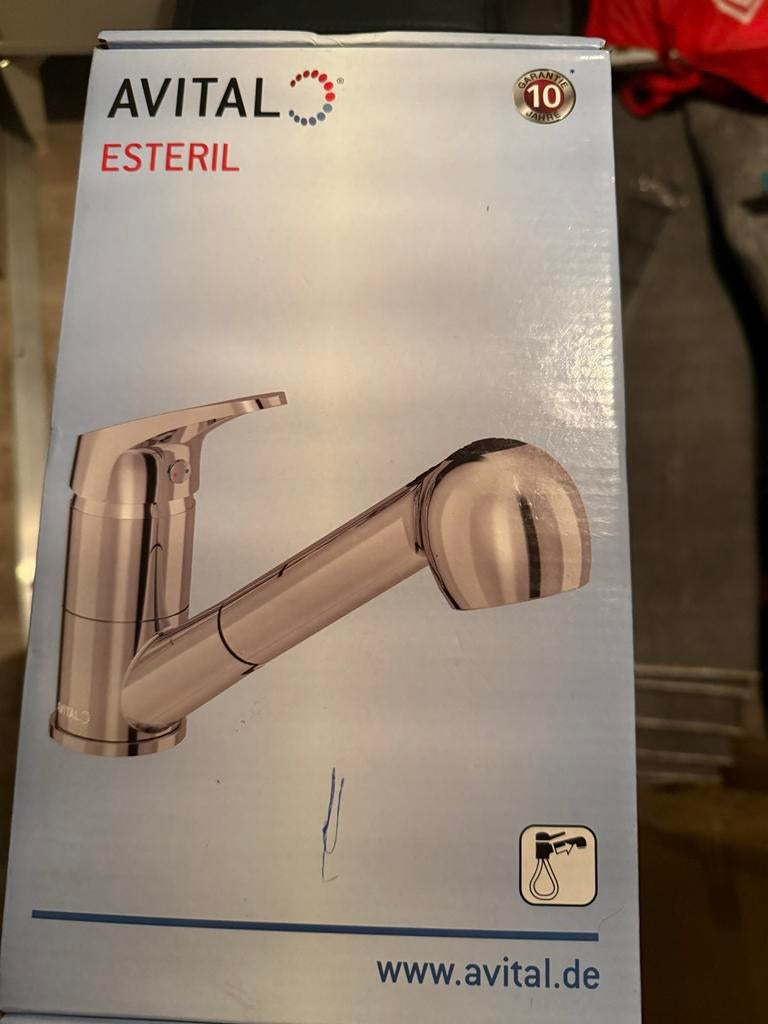 Avital Esteril Kraan - Nieuw in doos, Doe-het-zelf en Verbouw, Sanitair, Ophalen of Verzenden, Nieuw, Chroom, Kraan