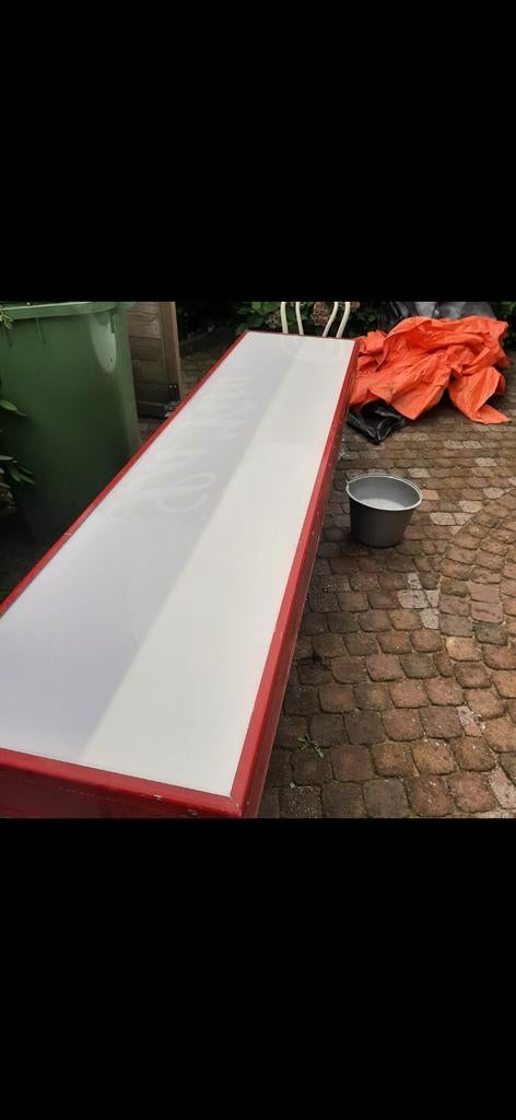 Reclame lichtbak 250 x 60 cm, Ophalen of Verzenden, Lichtbak of (neon) lamp